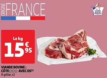 Promoties Viande bovine côte avec os - Huismerk - Auchan - Geldig van 07/05/2024 tot 13/05/2024 bij Auchan