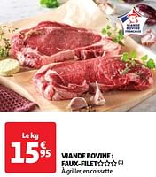 Promotions Viande bovine faux-filet - Produit Maison - Auchan Ronq - Valide de 07/05/2024 à 13/05/2024 chez Auchan Ronq