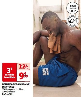 Promotions Bermuda de bain homme inextenso - Inextenso - Valide de 07/05/2024 à 21/05/2024 chez Auchan Ronq