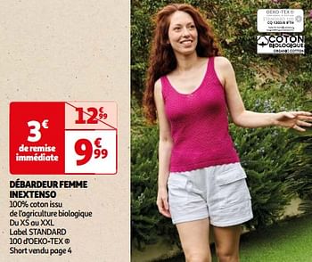 Promoties Débardeur femme inextenso - Inextenso - Geldig van 07/05/2024 tot 21/05/2024 bij Auchan