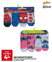 Promotions Mini-chaussettes enfant - Produit Maison - Auchan Ronq - Valide de 07/05/2024 à 21/05/2024 chez Auchan Ronq