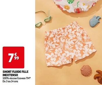 Promotions Short fluide fille inextenso - Inextenso - Valide de 07/05/2024 à 21/05/2024 chez Auchan Ronq