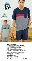 Promotions Pyjashort maille jersey climatyl - Produit Maison - Damart - Valide de 01/05/2024 à 30/06/2024 chez Damart