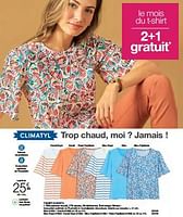 Promotions T-shirt climatyl - Produit Maison - Damart - Valide de 01/05/2024 à 30/06/2024 chez Damart