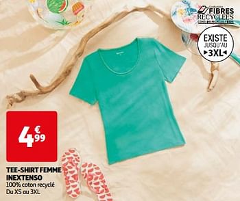 Promotions Tee-shirt femme inextenso - Inextenso - Valide de 07/05/2024 à 21/05/2024 chez Auchan Ronq