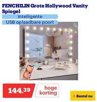 Fenchilin grote hollywood vanity spiegel intelligente usb oplaadbare poort-Fenchilin