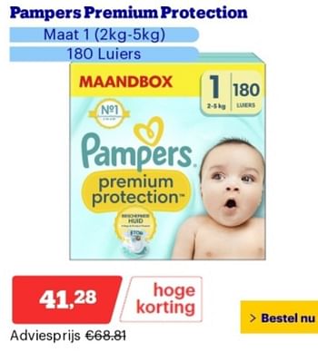 Promotions Pampers premium protection - Pampers - Valide de 06/05/2024 à 12/05/2024 chez Bol.com