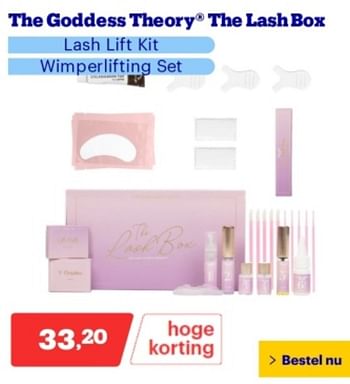 Promotions The goddess theory the lash box lash lift kit wimperlifting set - The Goddess Theory - Valide de 06/05/2024 à 12/05/2024 chez Bol.com