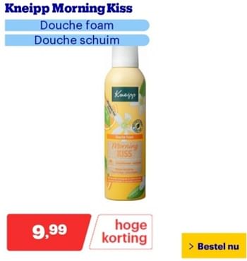Promoties Kneipp morning kiss douche foam douche schuim - Kneipp - Geldig van 06/05/2024 tot 12/05/2024 bij Bol.com