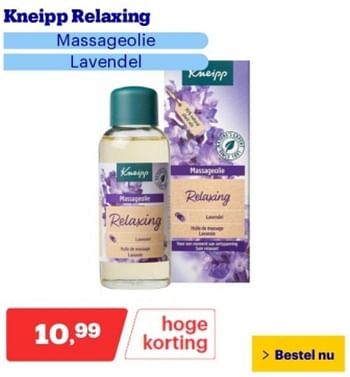 Promoties Kneipp relaxing massageolie lavendel - Kneipp - Geldig van 06/05/2024 tot 12/05/2024 bij Bol.com
