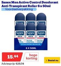Sanex men active control deodorant anti transpirant roller-Sanex