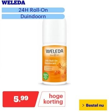 Promoties Weleda 24h roll on duindoorn - Weleda - Geldig van 06/05/2024 tot 12/05/2024 bij Bol.com