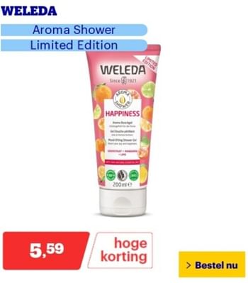 Promotions Weleda aroma shower limited edition - Weleda - Valide de 06/05/2024 à 12/05/2024 chez Bol.com