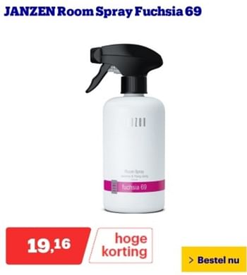 Promoties Janzen room spray fuchsia 69 - Janzen - Geldig van 06/05/2024 tot 12/05/2024 bij Bol.com
