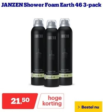 Promotions Janzen shower foam earth 46 - Janzen - Valide de 06/05/2024 à 12/05/2024 chez Bol.com