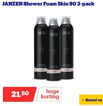 Promotions Janzen shower foam skin 90 - Janzen - Valide de 06/05/2024 à 12/05/2024 chez Bol.com