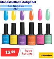 Promoties Moods gellac 6 delige set gel nagellak - Moods - Geldig van 06/05/2024 tot 12/05/2024 bij Bol.com