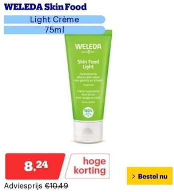 Promoties Weleda skin food light crème - Weleda - Geldig van 06/05/2024 tot 12/05/2024 bij Bol.com