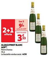Promoties Alsace pinot blanc aop pierre chanau - Witte wijnen - Geldig van 07/05/2024 tot 13/05/2024 bij Auchan