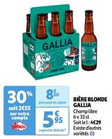 Promoties Bière blonde gallia - Gallia - Geldig van 07/05/2024 tot 13/05/2024 bij Auchan