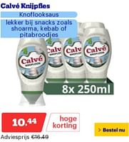 Promoties Calvé knijpfles knoflooksaus lekker bij snacks zoals shoarma kebab of pitabroodjes - Calve - Geldig van 06/05/2024 tot 12/05/2024 bij Bol.com