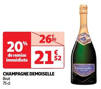 Promotions Champagne demoiselle brut - Champagne - Valide de 07/05/2024 à 13/05/2024 chez Auchan Ronq