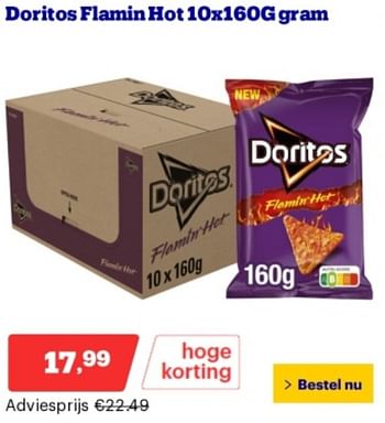Promoties Doritos flamin hot - Doritos - Geldig van 06/05/2024 tot 12/05/2024 bij Bol.com