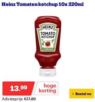 Promoties Heinz tomaten ketchup - Heinz - Geldig van 06/05/2024 tot 12/05/2024 bij Bol.com