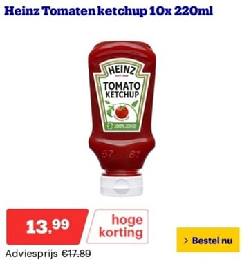 Promotions Heinz tomaten ketchup - Heinz - Valide de 06/05/2024 à 12/05/2024 chez Bol.com