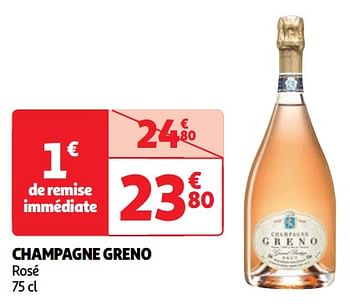 Promoties Champagne greno rosé - Champagne - Geldig van 07/05/2024 tot 13/05/2024 bij Auchan