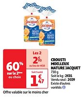 Promoties Crousti moelleux nature jacquet - Jacquet - Geldig van 07/05/2024 tot 13/05/2024 bij Auchan
