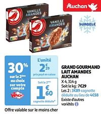 Grand gourmand lait amandes auchan-Huismerk - Auchan