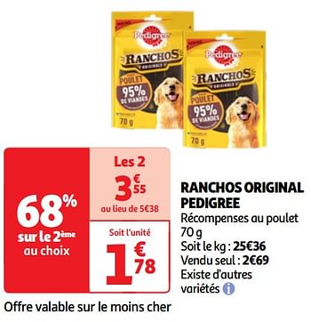 Promotions Ranchos original pedigree - Pedigree - Valide de 07/05/2024 à 13/05/2024 chez Auchan Ronq