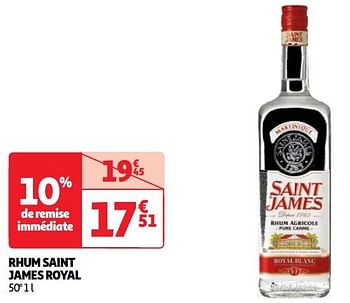 Promotions Rhum saint james royal - Saint James - Valide de 07/05/2024 à 13/05/2024 chez Auchan Ronq