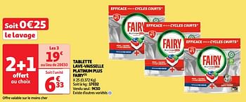 Promotions Tablette lave-vaisselle platinum plus fairy - Fairy - Valide de 07/05/2024 à 13/05/2024 chez Auchan Ronq