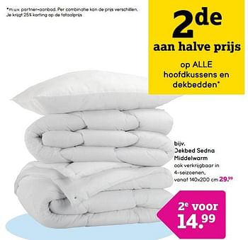 Promoties Dekbed sedna middelwarm - Huismerk - Leen Bakker - Geldig van 06/05/2024 tot 12/05/2024 bij Leen Bakker