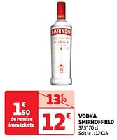 Promoties Vodka smirnoff red - Smirnoff - Geldig van 07/05/2024 tot 13/05/2024 bij Auchan
