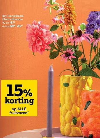 Promoties Kunstbloem cherry blossom - Huismerk - Leen Bakker - Geldig van 06/05/2024 tot 12/05/2024 bij Leen Bakker