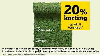 Promotions Kunstgras allium - Produit maison - Leen Bakker - Valide de 06/05/2024 à 12/05/2024 chez Leen Bakker