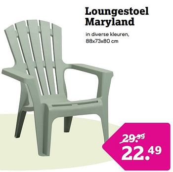 Promoties Loungestoel maryland - Huismerk - Leen Bakker - Geldig van 06/05/2024 tot 12/05/2024 bij Leen Bakker