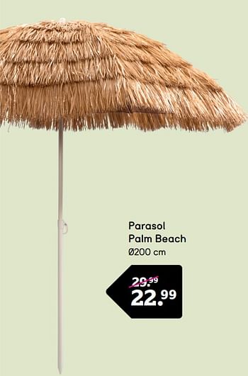 Promoties Parasol palm beach - Huismerk - Leen Bakker - Geldig van 06/05/2024 tot 12/05/2024 bij Leen Bakker