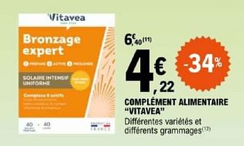 Promoties Complément alimentaire vitavea - Vitavea - Geldig van 07/05/2024 tot 18/05/2024 bij E.Leclerc