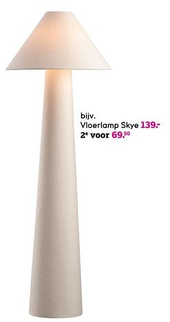 Promotions Vloerlamp skye - Produit maison - Leen Bakker - Valide de 06/05/2024 à 12/05/2024 chez Leen Bakker