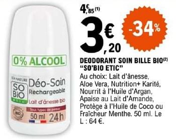 Promoties Deodorant soin bille bio so`bio etic - So' Bio Étic - Geldig van 07/05/2024 tot 18/05/2024 bij E.Leclerc