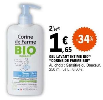 Promotions Gel lavant intime bio corine de farme bio - Corine de farme - Valide de 07/05/2024 à 18/05/2024 chez E.Leclerc