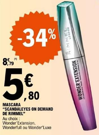 Promoties Mascara scandaleyes on demand de rimmel - Rimmel - Geldig van 07/05/2024 tot 18/05/2024 bij E.Leclerc