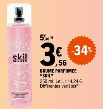Promotions Brume parfumee skil - Skil - Valide de 07/05/2024 à 18/05/2024 chez E.Leclerc