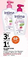 Promotions Gel lavant intime intima - Intima - Valide de 07/05/2024 à 18/05/2024 chez E.Leclerc