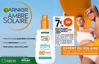 Promotions Protection solaire sensitive expert + spf50+ ambre solaire de garnier - Garnier - Valide de 07/05/2024 à 18/05/2024 chez E.Leclerc