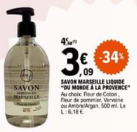 Promotions Savon marseille liquide du monde à la provence - Du Monde à la Provence (DMP) - Valide de 07/05/2024 à 18/05/2024 chez E.Leclerc